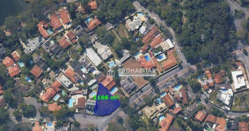 Terreno à venda no Bolão de Interlagos, 1166 m² por R$ 1.400.000 - Interlagos - São Paulo/SP