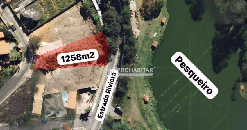 Terreno à venda na Estrada Riviera próximo ao pesqueiro, 1258 m² por R$ 900.000 - Riviera Paulista - São Paulo/SP