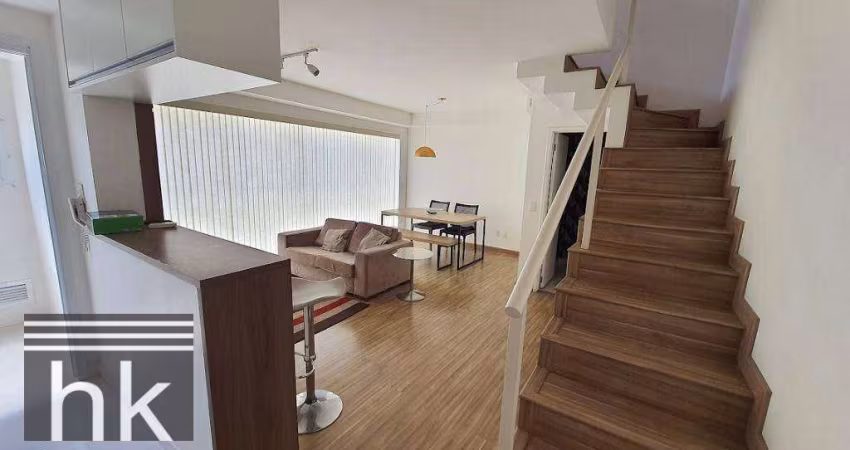 Apartamento Duplex com 1 dormitório à venda, 84 m² por R$ 1.400.000 - Brooklin - São Paulo/SP