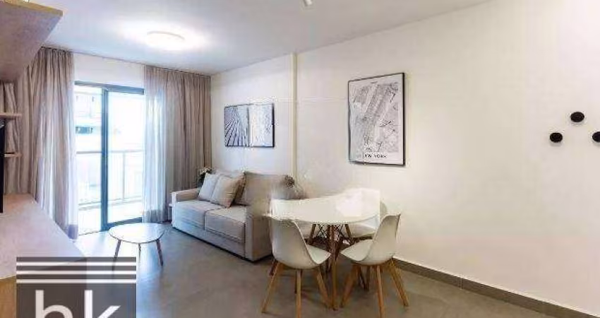 Apartamento com 1 dormitório para alugar, 53 m² por R$ 6.391,00/mês - Moema - São Paulo/SP