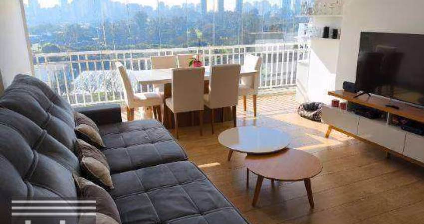 Apartamento com 3 dormitórios para alugar, 94 m² por R$ 5.975/mês - Santo Amaro - São Paulo/SP