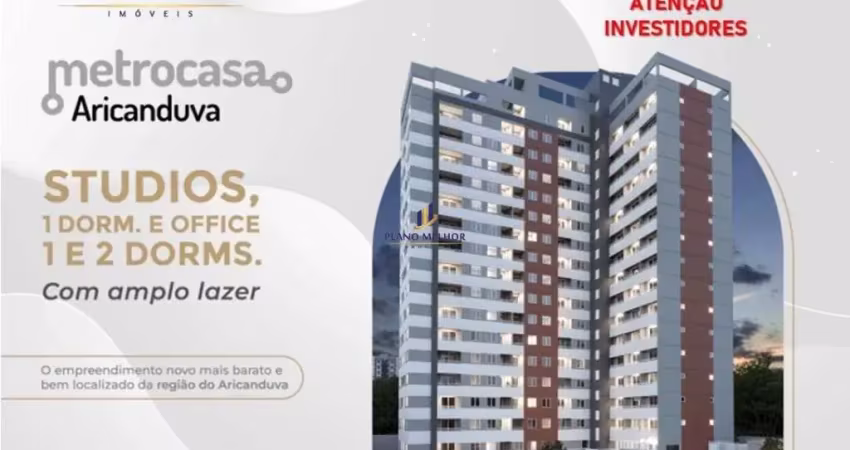 Apartamento à venda próximo ao shopping aricanduva com 1 e 2 dormitórios, sala 2 ambientes com sacada com 28,21m² à 36,31m² - venha escolher o seu!  - código ap1763
