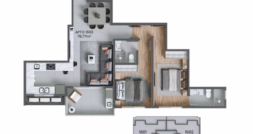 Venda | Apartamento com 2 suítes + 2 vagas