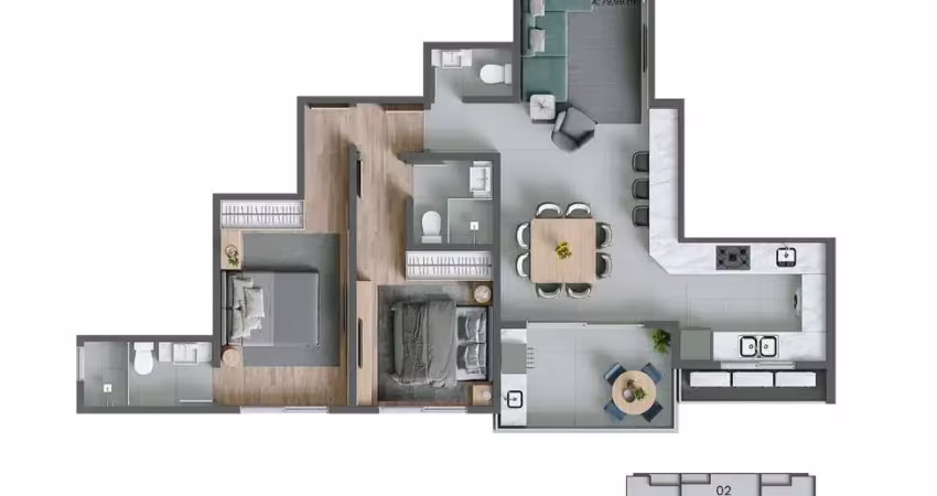 Apartamento com 2 quartos à venda na Rua Allan Kardec, 120, Agronômica, Florianópolis