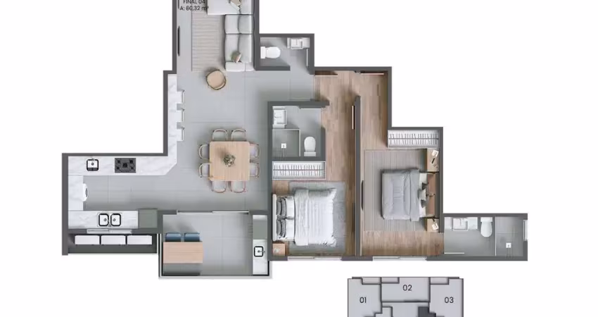 Apartamento com 2 quartos à venda na Rua Allan Kardec, 120, Agronômica, Florianópolis