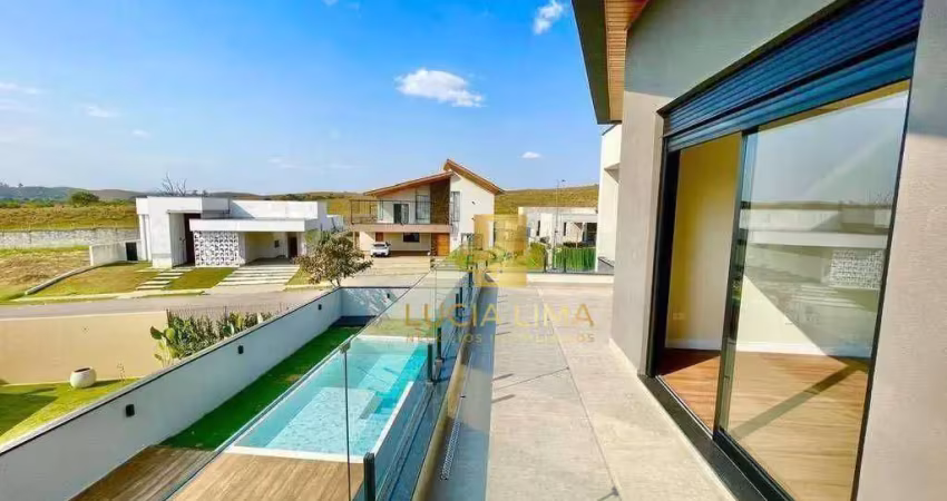 Sobrado alto padrao, 5 dormitórios, 400 m² por r$16.000,00/mês - condomínio colinas do paratehy norte, são josé dos campos/sp
