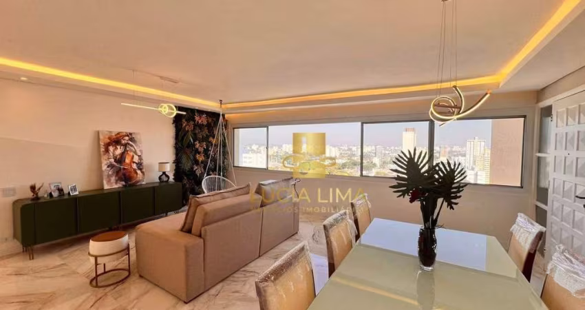 Apartamento LUXUOSO para ALUGAR todo MOBILIADO, com 3 dormitórios, 128 m² por R$ 5.950/mês - Vila Adyana - São José dos Campos/SP