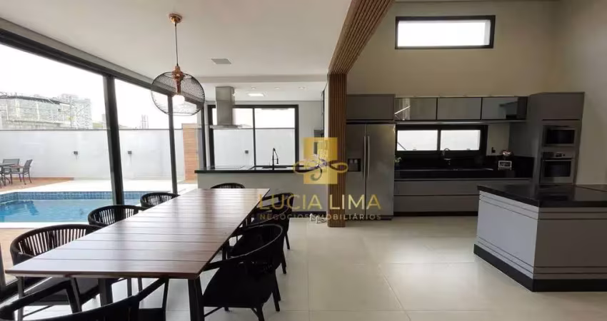 Luxuosa  casa terrea, piscina,  4 suítes à venda, 300 m² por r$ 3.198.000 - condomínio residencial colinas do paratehy - são josé dos campos/sp
