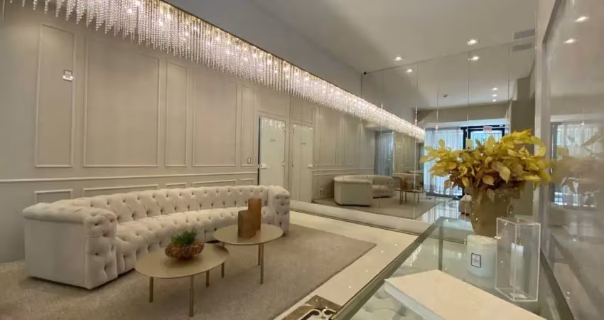 Luxuoso apto mobiliado com 4 suítes e sacada gourmet no cambirela – meia praia