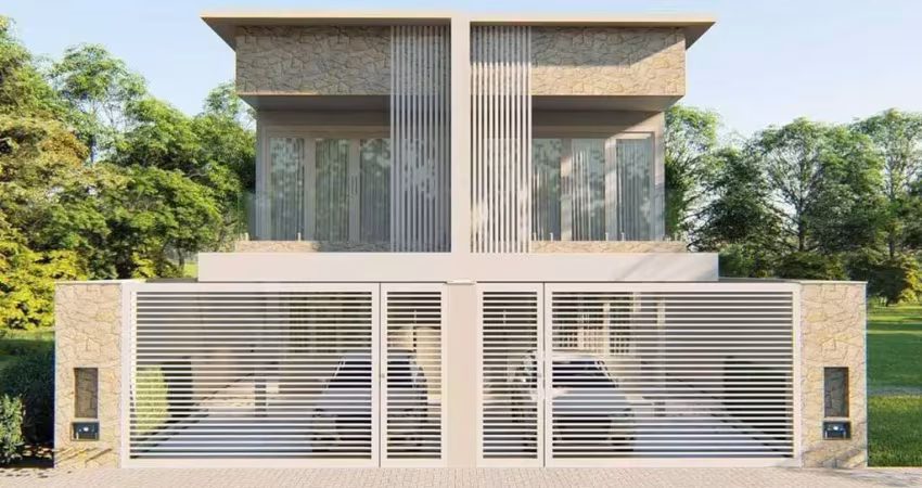 Casa moderna com 3 dormitórios e área gourmet no alto são bento