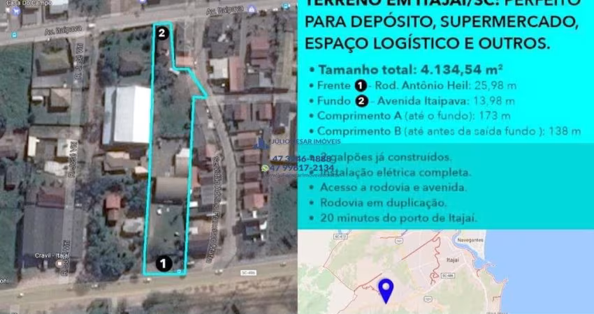 Terreno Comercial Rodovia Antonio Heill Itaipava Itajai SC