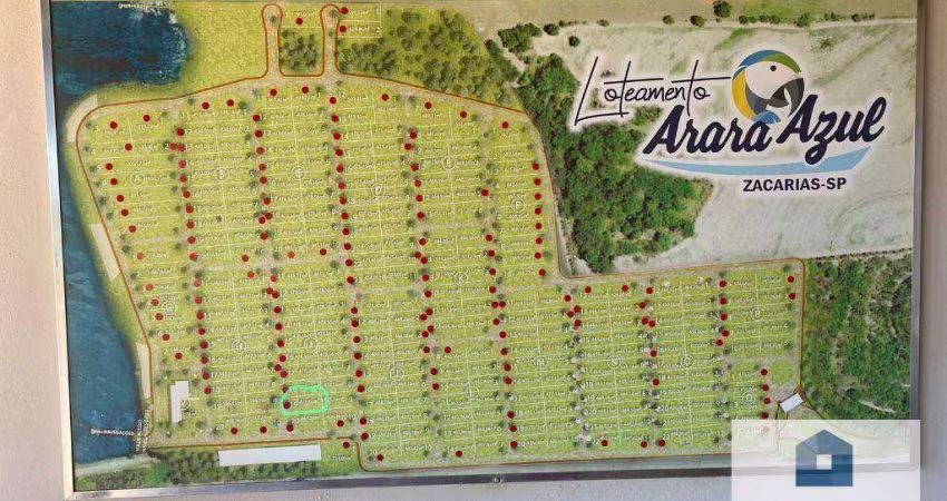 Terreno à venda, 478 m² por R$ 250.000,00 - Centro - Zacarias/SP