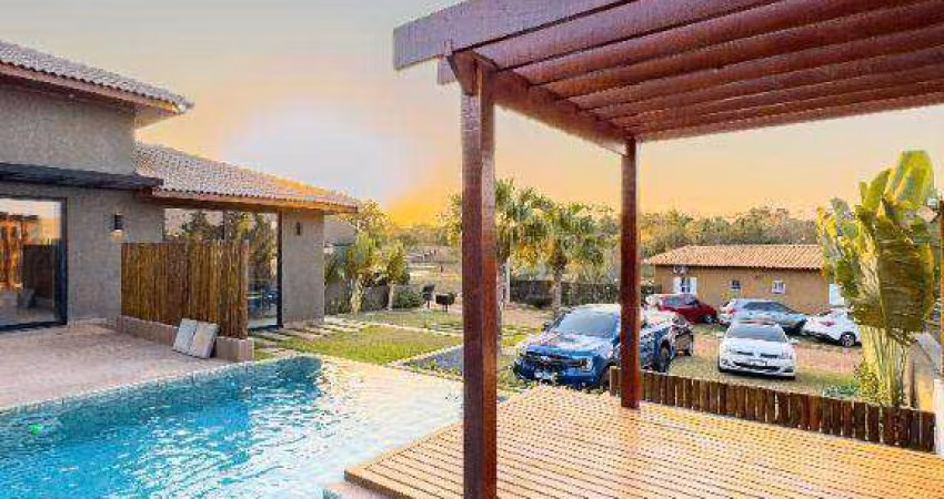 Rancho com 4 dormitórios à venda, 533 m² por R$ 2.900.000 - Condomínio Terra da Barra - Mendonça/SP