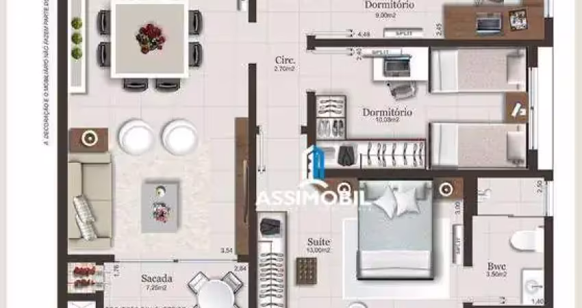 Apartamento com 3 dormitórios à venda, 95 m² por r$ 1.050.000,00 - pedra branca - palhoça/sc