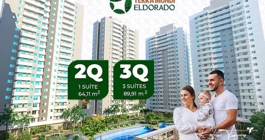 Terra Mundi Eldorado – Apartamento à venda no Residencial Eldorado com 2 ou 3 quartos, de 60 a 74 m² e conceito home resort