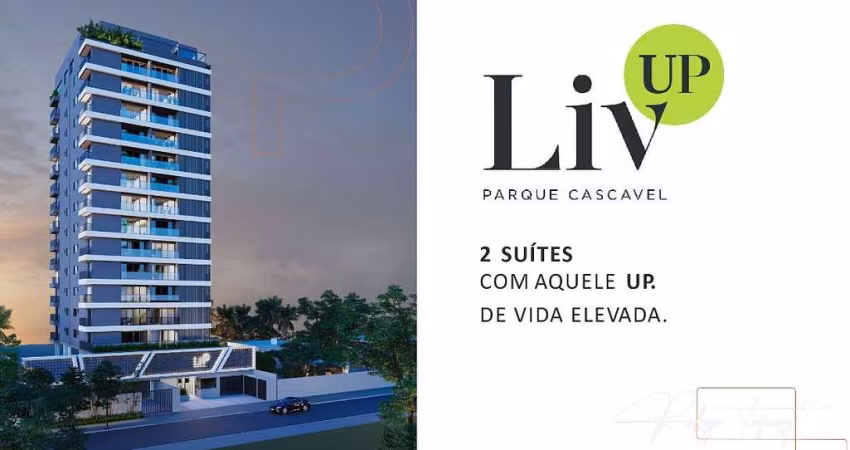 Liv UP Parque Cascavel – Apartamento à venda na Vila Rosa com 2 quartos, metragens de 66 a 68 m² e lazer completo