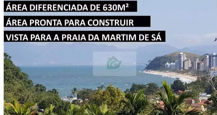 Terreno gigante à venda, 630 m² por r$ 530.000 - martim de sá - caraguatatuba/sp
