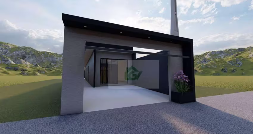 Casa nova com 2 dormitórios suíte à venda, 65 m² por r$ 350.000 - golfinho - caraguatatuba/sp