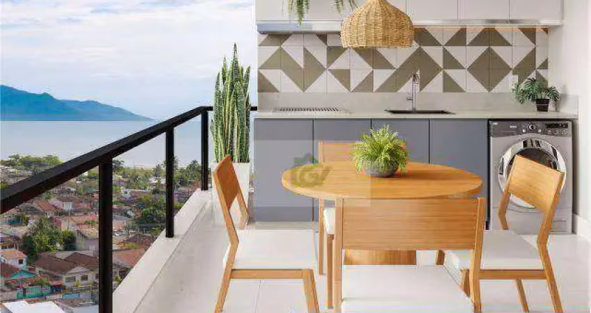 Apartamento com 1 dormitório à venda, 48 m² por r$ 400.000,00 - praia das palmeiras - caraguatatuba/sp