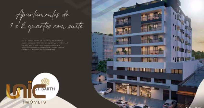 Lançamento no centro da cidade, apartamentos de 1 e 2 quartos