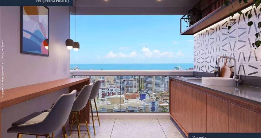 Apto de 2 dorm c/ 1 suíte, 1 vaga, sacada gourmet, 67,85 m² de área útil. bairro: guilhermina.