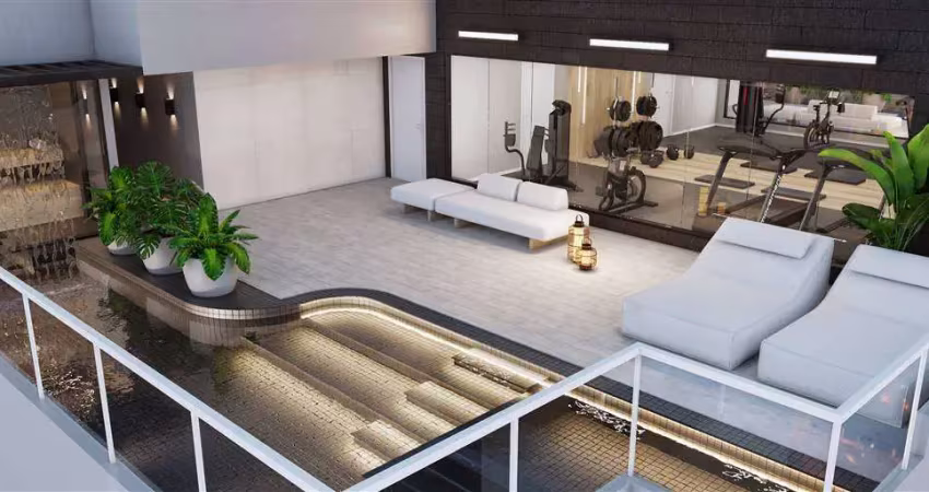 Apto de 2 dorm sendo 1 suíte, 72,90 m² de área útil. bairro: canto do forte.