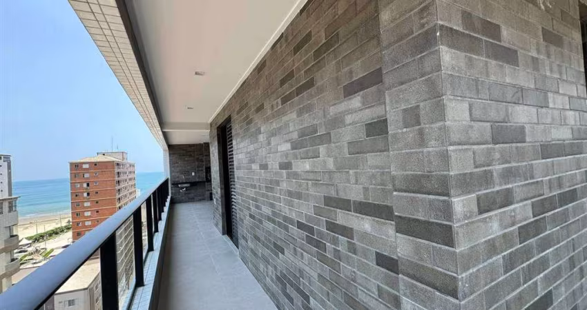 Apto de 3 Dorm c/ 3 suítes, VISTA MAR, 2 vagas privativas, 120,51 m² de área útil. Bairro: CANTO DO FORTE.