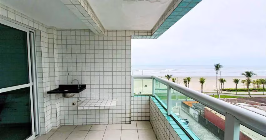 Apto de 2 dorm c/ 1 suíte, vista mar, sacada, 78 m² de área útil. bairro: jardim real.
