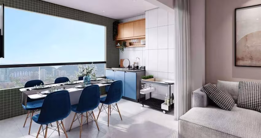 Apto de 3 dorm c/ 3 suítes, 2 vagas, 129 m² de área útil. bairro: canto do forte.