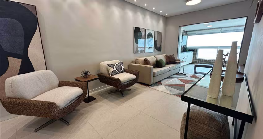 Apto de 3 Dorm c/ 1 suíte, SACADA GOURMET, VISTA MAR, 106,19  m² de área útil. Bairro: MIRIM.
