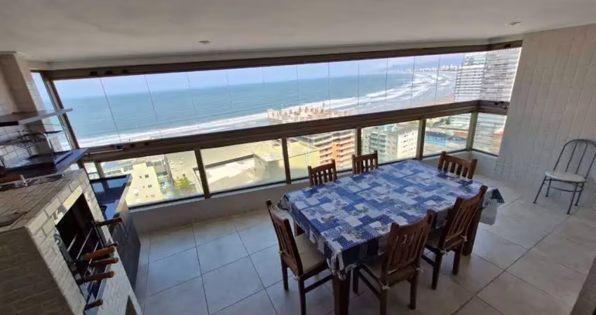 Apto de 3 dorm c/ 3 suítes,  ampla vista mar, 2 vagas, 194 m² de área útil. bairro: canto do forte.