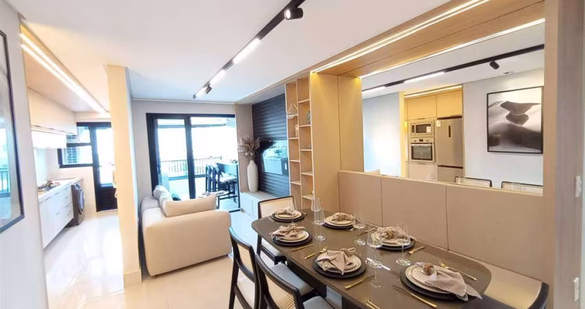 Apto de 2 dorm, sendo 1 suíte, SACADA GOURMET, 73,38  m² de área útil.Bairro: AVIAÇÃO.