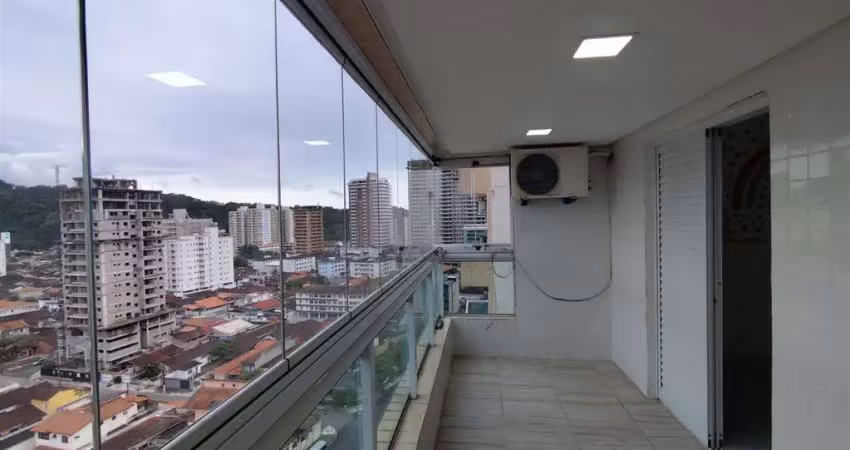 Apto de 2 dorm c/ 1 suíte, sacada gourmet, 81,09 m² de área útil. bairro: canto do forte.