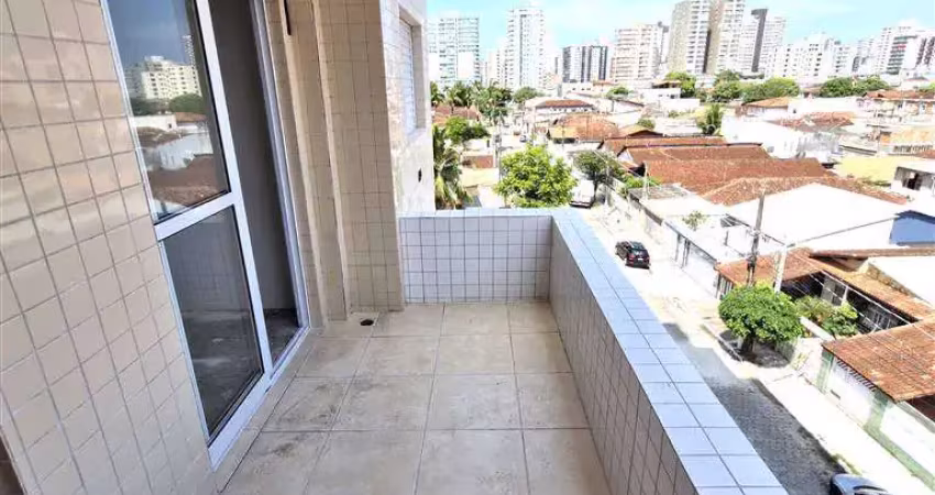 Apto de 2 dorm c/ suíte, sacada, 57,41 m² de área útil. bairro: canto do forte.