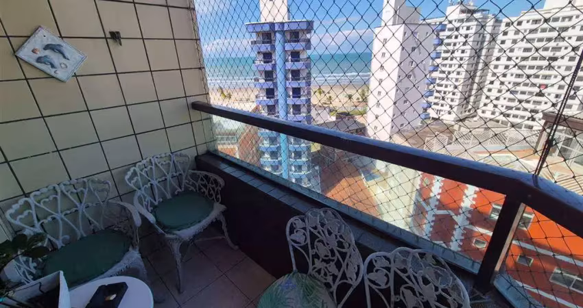 Apto 02 dorm. c/ suíte, vista mar, 80 m² de área útil. bairro: tupi.