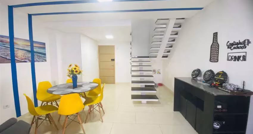 Cobertura duplex , frente mar, c/ 3 dorm sendo 3 suítes, 145 m² de área útil, mobiliada, bairro: caiçara.