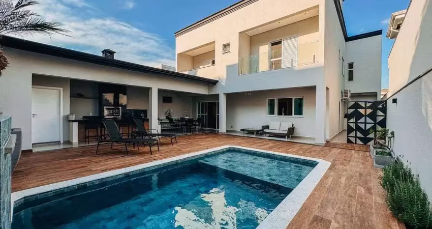 Casa sobrado em indaiatuba, jardim amstalden residence com 4 suítes - 330 m²