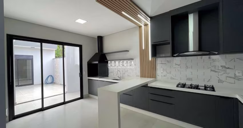 Casa Térrea em Indaiatuba, Condomínio Gran Reserve, 3 suítes - 138m²