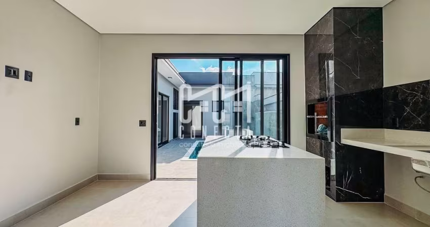 Casa Térrea em Indaiatuba, Condomínio Maria Cândida com 3 suítes - 191 m²