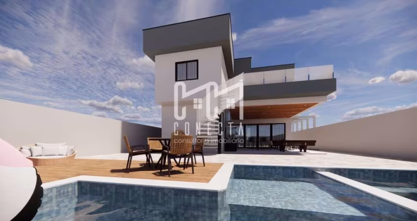 Sobrado em Indaiatuba, Condomínio Helvétia Park II com 5 suítes - 450,00 m²