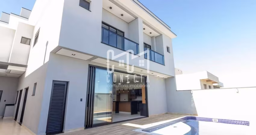 Sobrado em Indaiatuba, Condomínio Maria José com 3 suítes - 295 m²