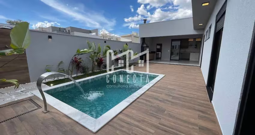 Casa térrea em indaiatuba, residencial evidências com 3 suítes 195 m²