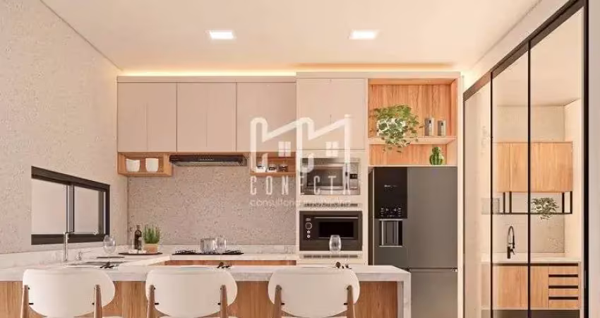 Casa térrea, condomínio residencial milano com 3 suítes - 210 m²