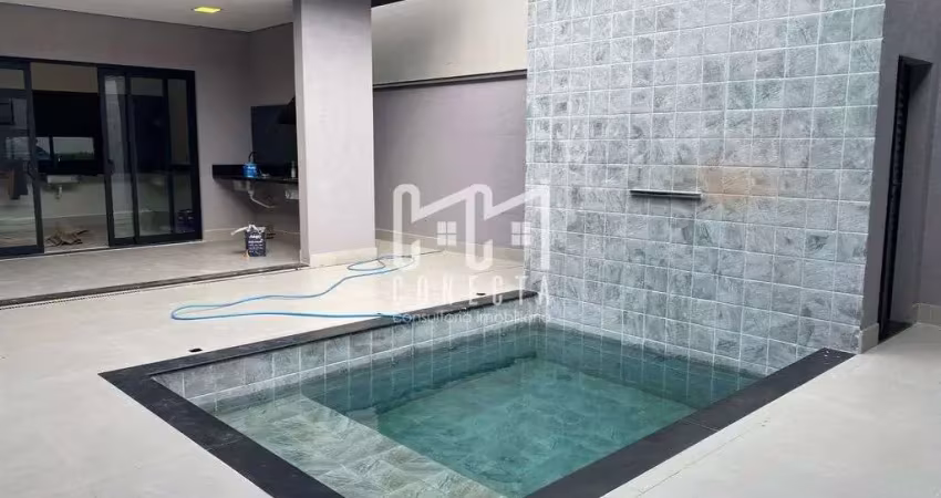 Casa térrea em indaiatuba, condomínio dona lucilla com 3 suítes - 210 m²