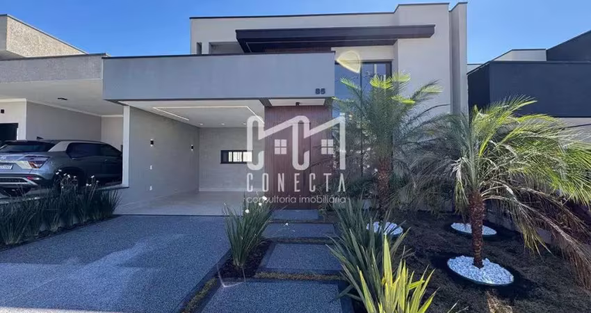 Casa térrea em indaiatuba, condomínio mantova com 3 dorms - 143 m²