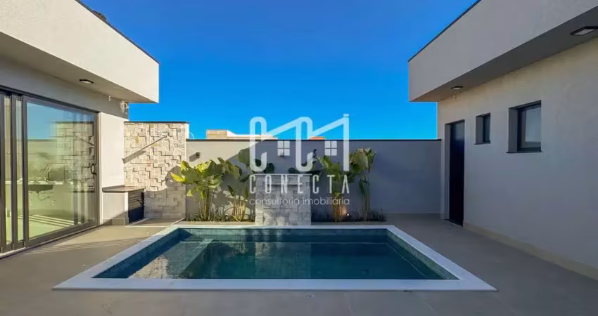 Casa térrea em indaiatuba, condomínio maria cândida com 3 suítes - 180 m²