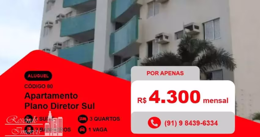 Apartamento com 3 quartos para alugar no Plano Diretor Sul, Palmas 