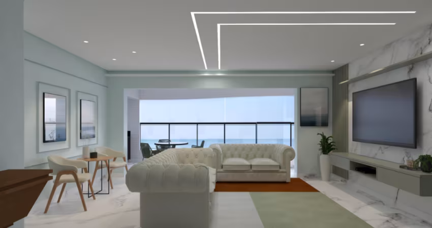 Apartamento no centro de Mongaguá frente ao mar