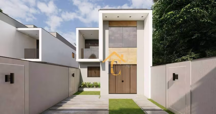 Casa com 3 dormitórios à venda, 95 m² por r$ 450.000,00 - jardim bela vista - rio das ostras/rj