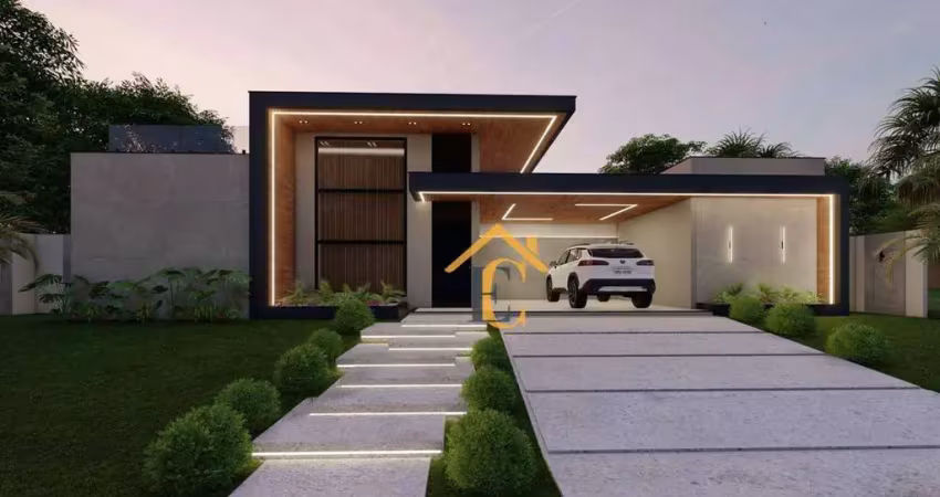 Belíssimo lançamento de casa linear com 3 suítes, área gourmet, piscina e terraço à venda, 201 m² por r$ 1.300.000 - viverde - rio das ostras/rj